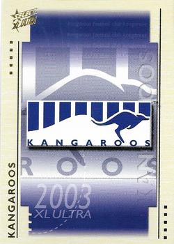 2003 Select XL Ultra AFL #3 North Melbourne Kangaroos Front